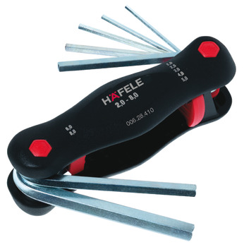 Hafele Slotted Hex Key Set x7pc