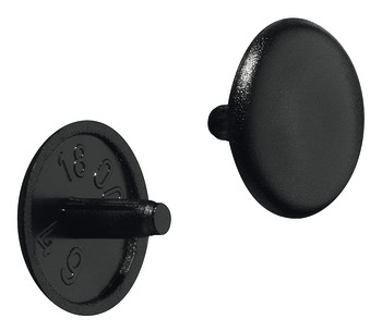 Trim Caps Countersunk D12/2.5mm Phillips Plastic Black 9005