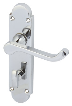 Lvr Scroll Hdls/Plt 167mm WC Lock Zinc Alloy PC