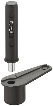 Pivot Hinge wo Stop Plastic Black