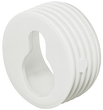 Suspension Fit Rectangle D16mm Keyhole Plastic Wht