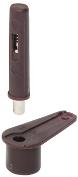 Pivot Hinge wo Stop Plastic Brown