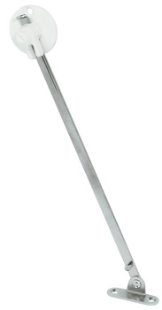 Economy Flap Stay 225mm UH Steel NP/Plastic Wht