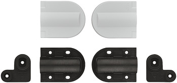 105D Chest Lid Hinge Rectangle Stainless Steel/Plastic Grey/Wht