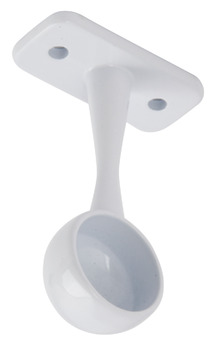 WithRobe Rail D19mm End Bracket White