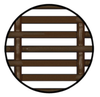 Ventilation Grille Rectangle 227x68mm Plastic Brown - view 2