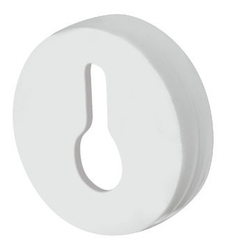 Suspension Fit Rectangle D27mm Keyhole Plastic Wht