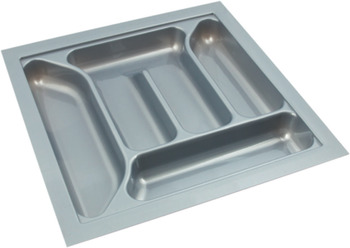 Cutlery Ins 434x434mm Plastic Met/Silver