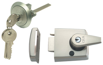 Dbl Lock Rim Nightlatch 90/90mm SN/SC