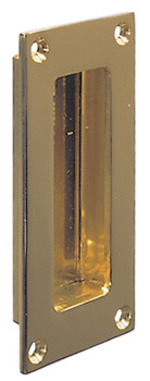 Flush Pull Handle 102x51mm Brass Polished Brass