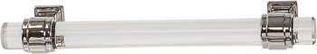 Glacio Pull Handle Zinc/Gls Clr/Nickel 160mmcc - view 2