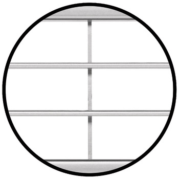 Ventilation Grille Rectangle 458x65mm Plastic Matte Silver - view 2