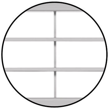 Ventilation Grille Rectangle 458x65mm Plastic Grey - view 2