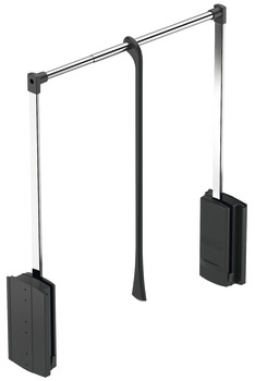 2004 WithRobe Pull Rail 440-610mm Black/Chrome