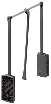 2004 WithRobe Pull Rail 600-1000mm Chrome/Black - view 2