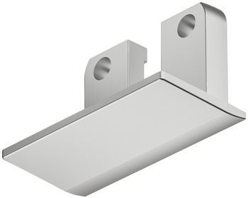 Loox5 1106 Profile Rectangle Endcaps Plastic Silver x10
