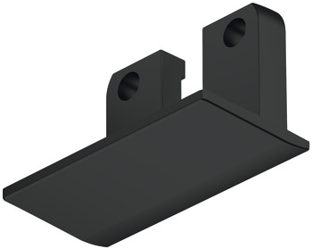 Loox5 1106 Profile Rectangle Endcaps Plastic Black x10