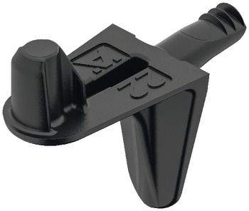 Shelf Support D3mm w Lug Plug Zinc Alloy Black