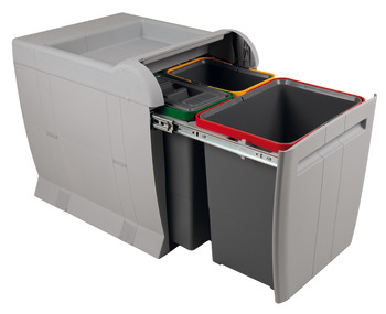 City 450 PO Bin Hinged 2x8+18L Lt/Dk Grey