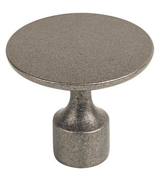 Floid Knob Zinc Alloy Pewter Effect D35x30mm