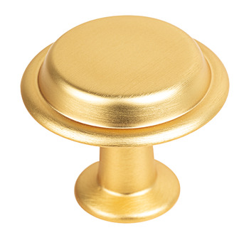 Land Knob Zinc Alloy Brushed Gold D40x33mm