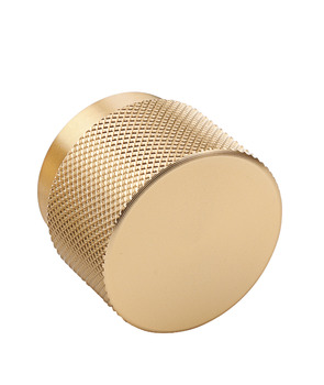Graf Big Knob Aluminium Dk Bru Brass D38x30mm