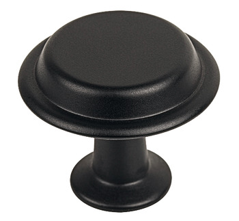 Land Knob Zinc Alloy Matte Black D40x33mm