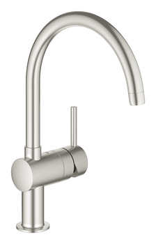 Grohe Vento 30427DC0 Sgl Lvr C-Tap Brushed Stainless Steel
