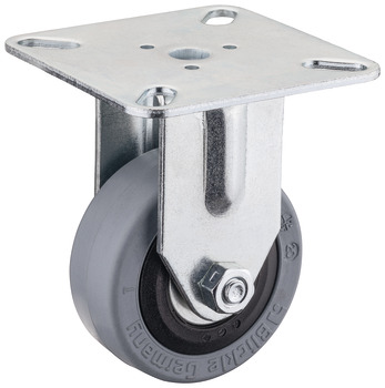 D50mm Castor Fixed without Brake Plastic Galvanised