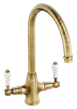 Abode AT1028 Ludlow Dual Lvr C-Tap Brs