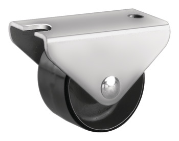 D30mm Castor Fixed without Brake Plastic Galvanised - view 3