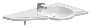 Ropox Support Washbasin Fixed LH Wht
