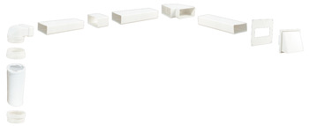 Manrose 100-110mm WP Cwl Duct Set 3m Wht