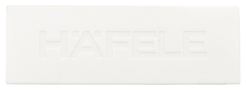 MXS Hafele Logo Cover Cap Plastic Wht 1pc - view 2