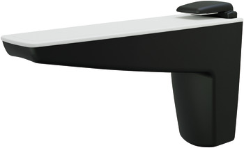 Moon Shelf Support 4-25mm Zinc Alloy/Plastic Mt.Black