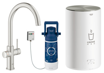Grohe Red 2.0 Duo 3L Instant C-Tap Brushed Stainless Steel - view 2