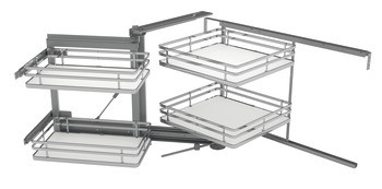 Hafele SO Corner 800mm RH Wht/Chrome - view 2