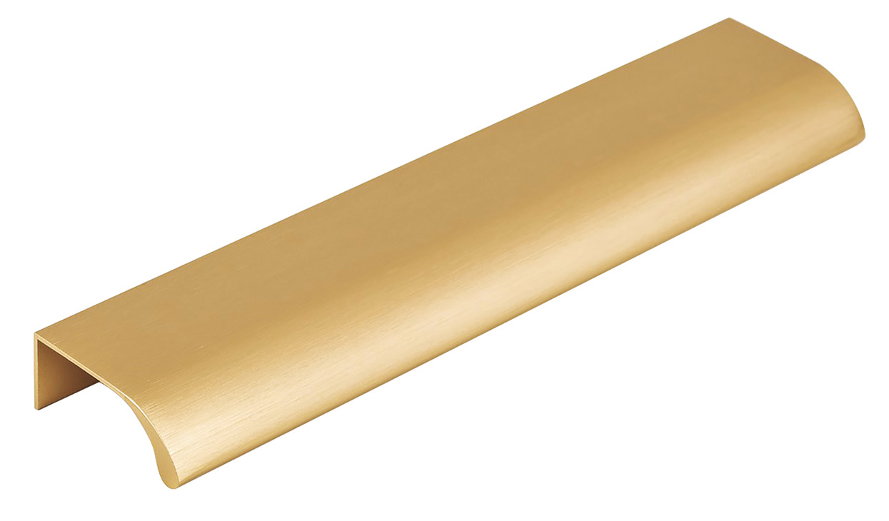 Ona Profile Handle Aluminium Bru Brass 256mm Fixing Centres - view 2