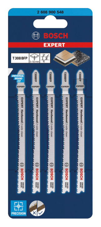 Bosch Jigsaw Blades T308B HCS x5 - view 2