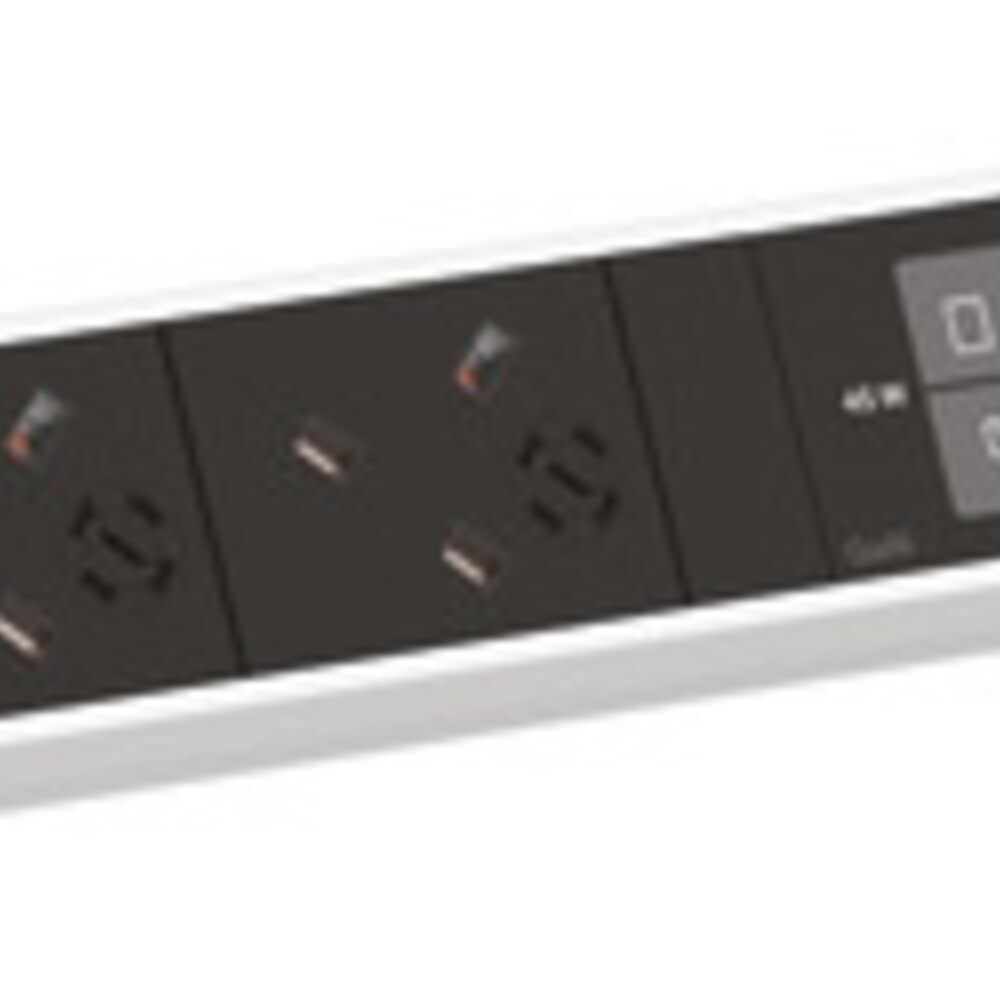 BachM Step Aluminium POLS 2xUK,1xUSB-C,CM 45W