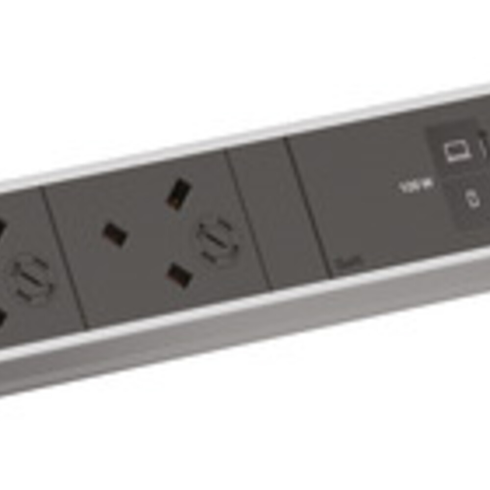 BachM Step Aluminium POLS 2xUK,1xUSB-C,CM 100W