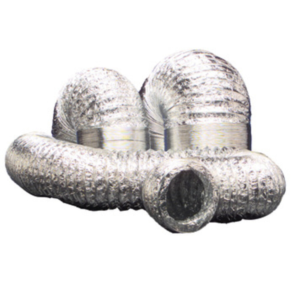 Manrose 150mm Flx Rnd Duct Aluminium Silver 1.5m