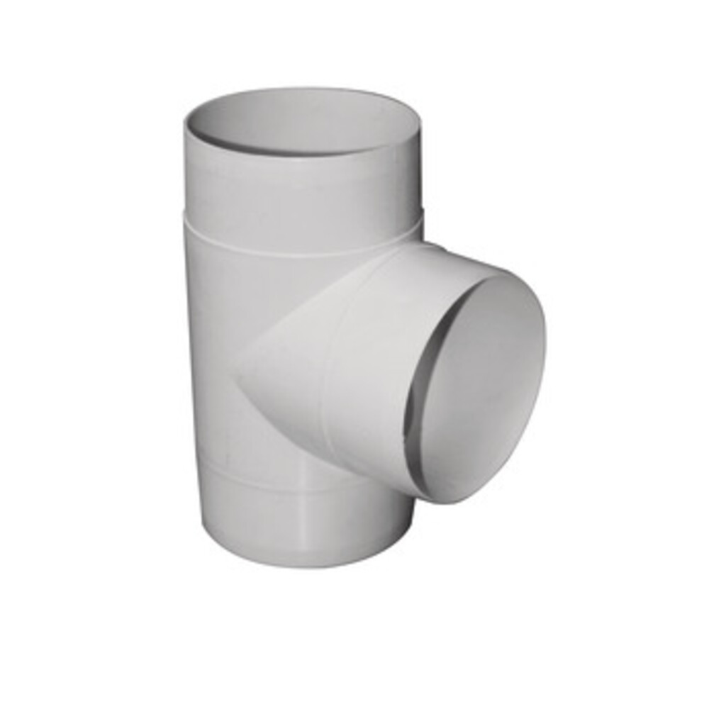 Manrose 125mm Rnd Pipe T-Pc Conn PVC Wht