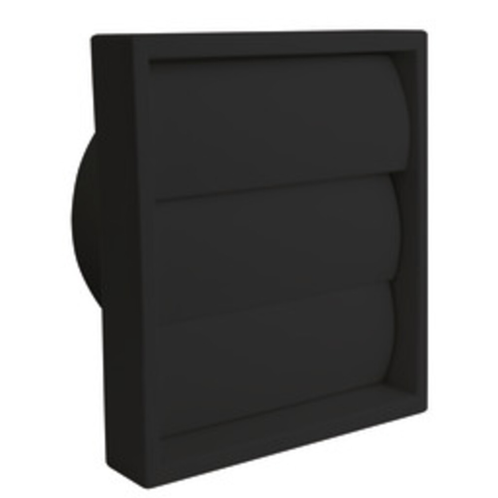 Manrose 100mm Grv Shutter Grille Black