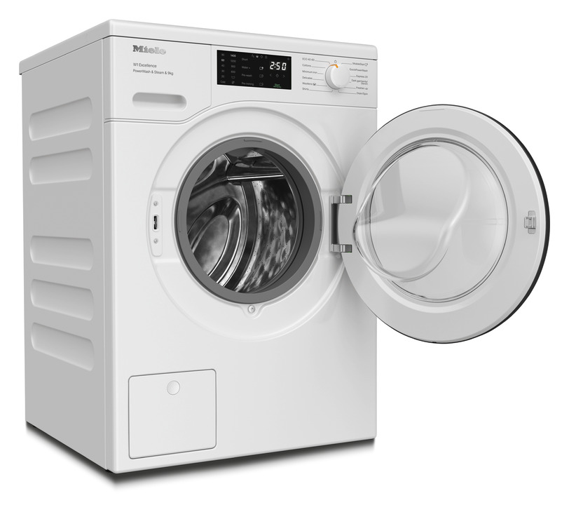 Miele WED385 WCS Wsh Mch QPW+Stm 9kg Wht - view 3