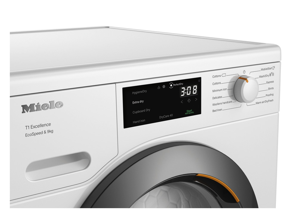 Miele TED645W Con Dryer PD+HD 9kg Wht - view 2