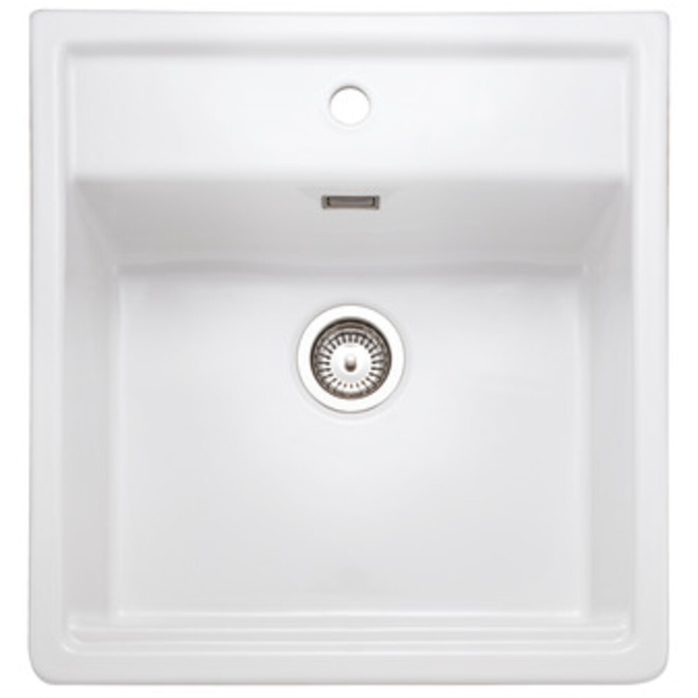 Rectangle Sandwood SAN597WH/ 1.0B Sink Cer Wht
