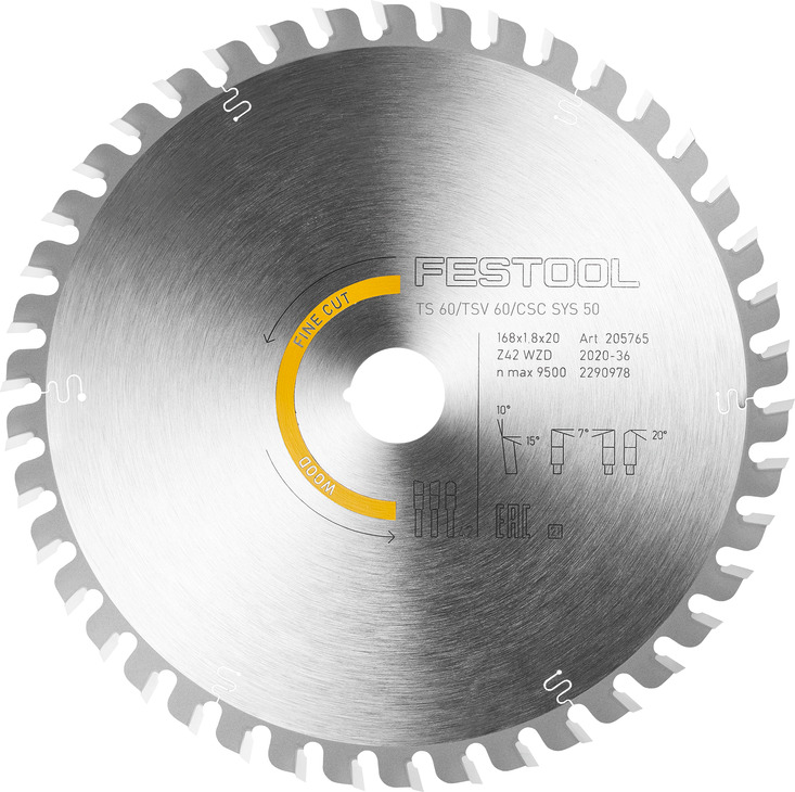 Festool Saw Blade HW 168x1.8x20 W42 005.22.715