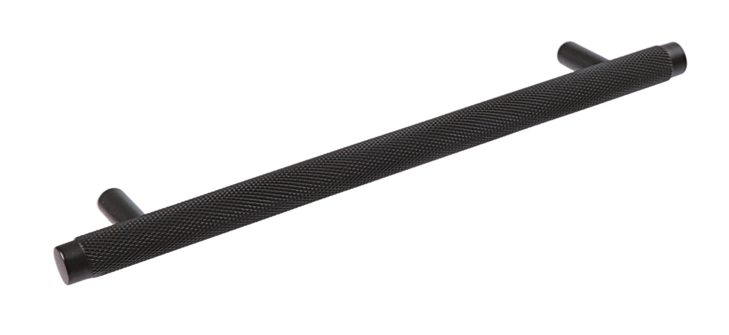 Hendrix Knurl Brs Pull Handle 160mm Fixing Centres Black 100.01.401