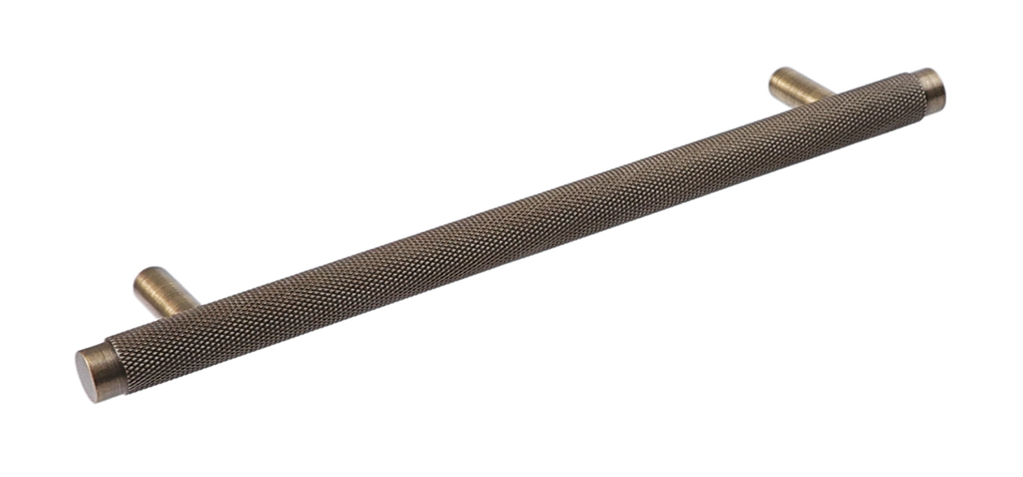 Hendrix Knurl Brs Pull Handle 160mm Fixing Centres AB